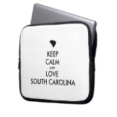 Anpassbare BEHALTEN CALM und LIEBE SÜDKAROLINA Laptopschutzhülle (Vorderseite Links)