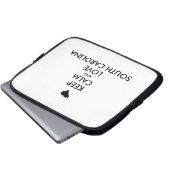 Anpassbare BEHALTEN CALM und LIEBE SÜDKAROLINA Laptopschutzhülle (Vorne Knopf)