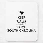 Anpassbare BEHALTEN CALM und LIEBE SÜDKAROLINA Mousepad (Vorne)