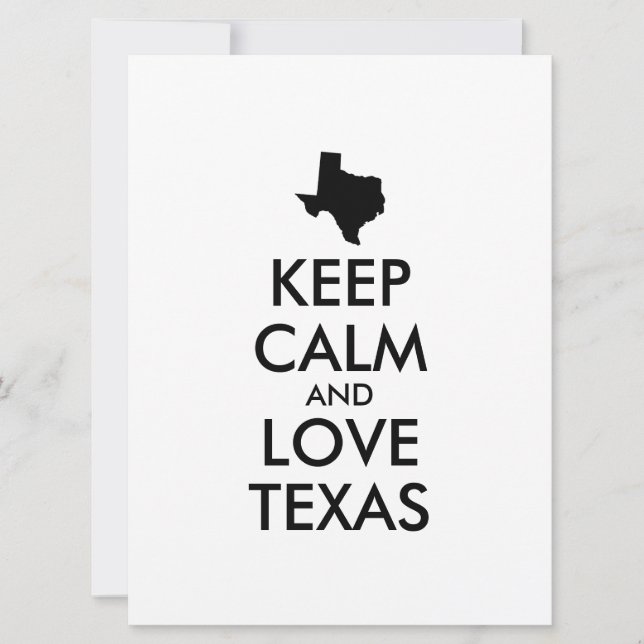 Anpassbare BEHALTEN CALM- und LIEBE-TEXAS (Vorderseite)