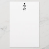 Anpassbare BEHALTEN CALM- und LIEBE-TEXAS Briefpapier (Vorderseite)