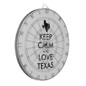 Anpassbare BEHALTEN CALM- und LIEBE-TEXAS Dartscheibe (Vorderseite Links)