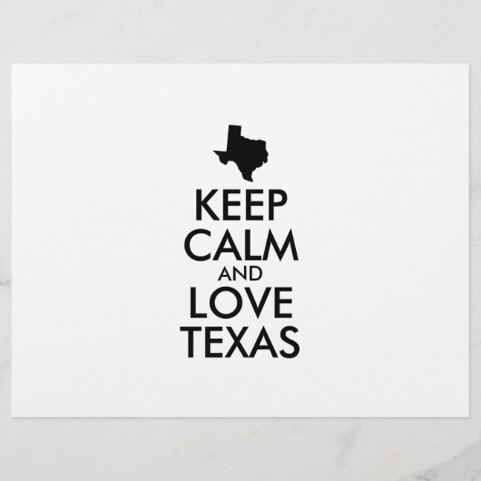 Anpassbare BEHALTEN CALM- und LIEBE-TEXAS Flyer (Vorne)