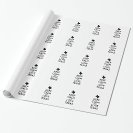 Anpassbare BEHALTEN CALM- und LIEBE-TEXAS Geschenkpapier