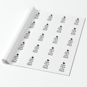 Anpassbare BEHALTEN CALM- und LIEBE-TEXAS Geschenkpapier