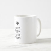 Anpassbare BEHALTEN CALM- und LIEBE-TEXAS Kaffeetasse (VorderseiteRechts)