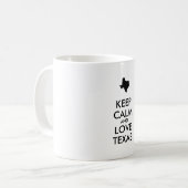 Anpassbare BEHALTEN CALM- und LIEBE-TEXAS Kaffeetasse (Vorderseite Links)