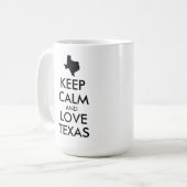Anpassbare BEHALTEN CALM- und LIEBE-TEXAS Kaffeetasse (Vorderseite Links)