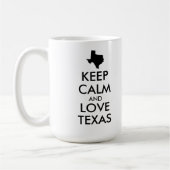 Anpassbare BEHALTEN CALM- und LIEBE-TEXAS Kaffeetasse (Links)