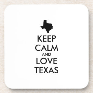 Anpassbare BEHALTEN CALM- und LIEBE-TEXAS Untersetzer
