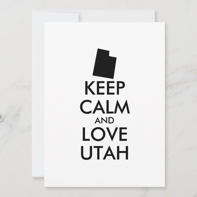 Anpassbare BEHALTEN CALM- und LIEBE-UTAH (Vorderseite)