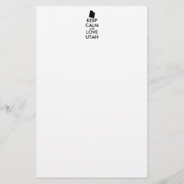Anpassbare BEHALTEN CALM- und LIEBE-UTAH Briefpapier