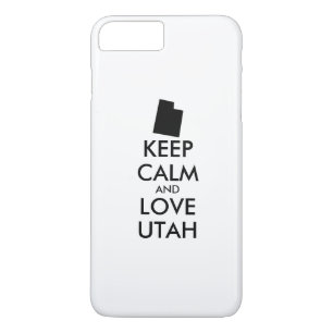 Anpassbare BEHALTEN CALM- und LIEBE-UTAH iPhone 8 Plus/7 Plus Hülle