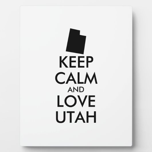 Anpassbare BEHALTEN CALM- und LIEBE-UTAH Fotoplatte (Vorderseite)