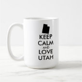 Anpassbare BEHALTEN CALM- und LIEBE-UTAH Kaffeetasse (Links)
