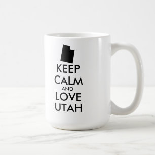 Anpassbare BEHALTEN CALM- und LIEBE-UTAH Kaffeetasse