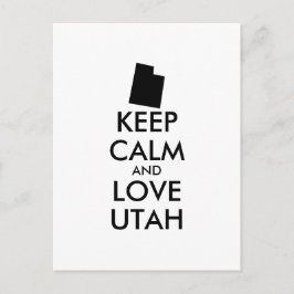 Anpassbare BEHALTEN CALM- und LIEBE-UTAH Postkarte
