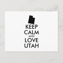 Anpassbare BEHALTEN CALM- und LIEBE-UTAH Postkarte