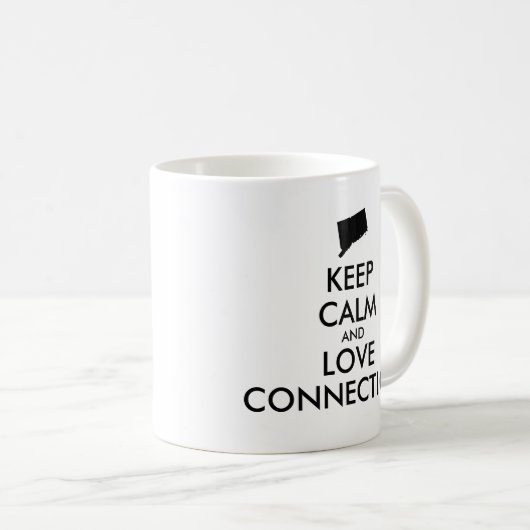 Anpassbare BEHALTEN CALM- und LIEBE-VERBINDUNG Kaffeetasse (VorderseiteRechts)