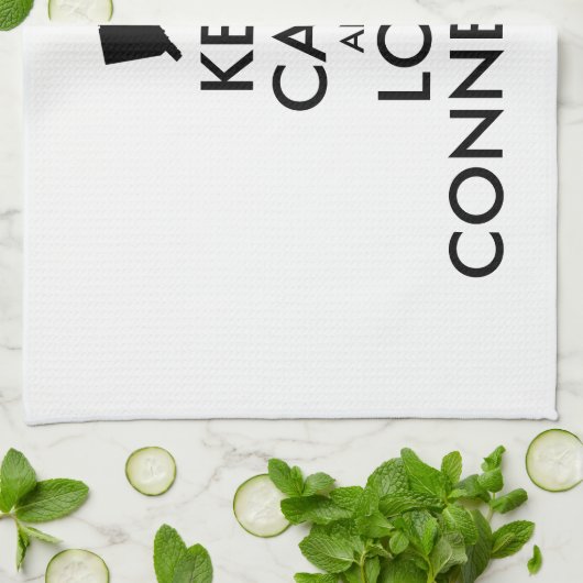 Anpassbare BEHALTEN CALM- und LIEBE-VERBINDUNG Küchentuch (Gefaltet)