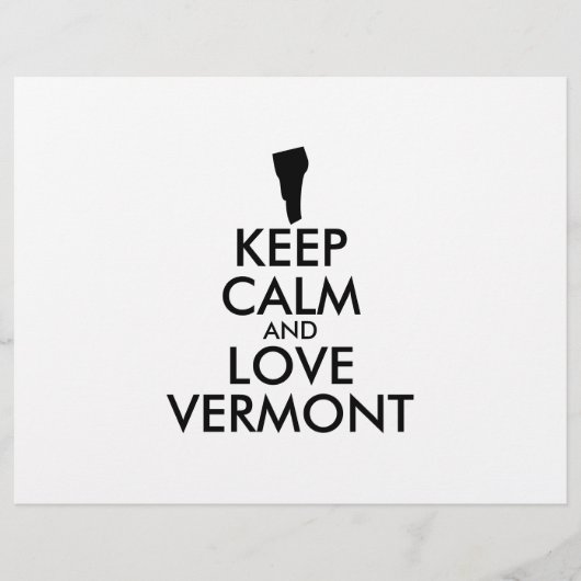 Anpassbare BEHALTEN CALM- und LIEBE-VERMONT Flyer (Vorne)