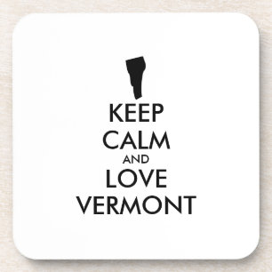 Anpassbare BEHALTEN CALM- und LIEBE-VERMONT Getränkeuntersetzer