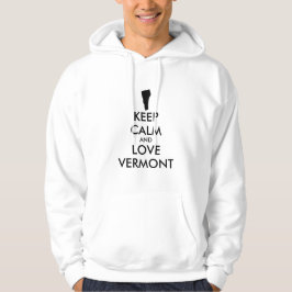 Anpassbare BEHALTEN CALM- und LIEBE-VERMONT Hoodie