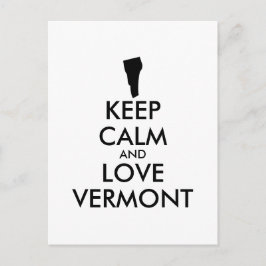 Anpassbare BEHALTEN CALM- und LIEBE-VERMONT Postkarte