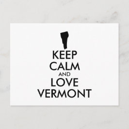 Anpassbare BEHALTEN CALM- und LIEBE-VERMONT Postkarte