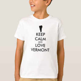 Anpassbare BEHALTEN CALM- und LIEBE-VERMONT T-Shirt