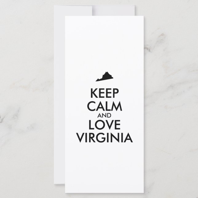 Anpassbare BEHALTEN CALM- und LIEBE-VIRGINIA (Vorderseite)