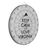 Anpassbare BEHALTEN CALM- und LIEBE-VIRGINIA Dartscheibe (Vorderseite Links)