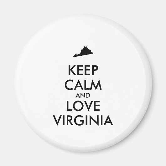 Anpassbare BEHALTEN CALM- und LIEBE-VIRGINIA Magnet (Vorne)