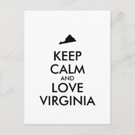 Anpassbare BEHALTEN CALM- und LIEBE-VIRGINIA Postkarte