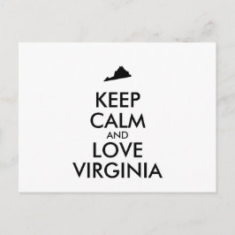 Anpassbare BEHALTEN CALM- und LIEBE-VIRGINIA Postkarte