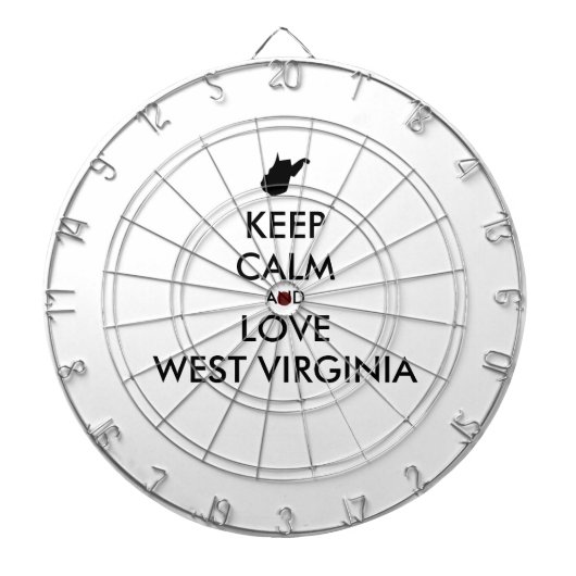 Anpassbare BEHALTEN CALM und LIEBE WESTVIRGINIEN Dartscheibe (vorne)