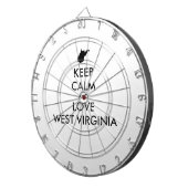Anpassbare BEHALTEN CALM und LIEBE WESTVIRGINIEN Dartscheibe (Vorderseite rechts)
