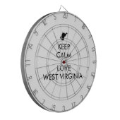 Anpassbare BEHALTEN CALM und LIEBE WESTVIRGINIEN Dartscheibe (Vorderseite Links)