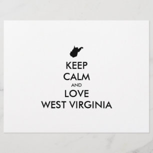 Anpassbare BEHALTEN CALM und LIEBE WESTVIRGINIEN Flyer