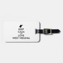 Anpassbare BEHALTEN CALM und LIEBE WESTVIRGINIEN