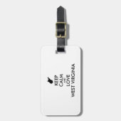 Anpassbare BEHALTEN CALM und LIEBE WESTVIRGINIEN Gepäckanhänger (Vorderseite vertikal)