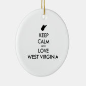 Anpassbare BEHALTEN CALM und LIEBE WESTVIRGINIEN Keramik Ornament (Rechts)