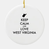 Anpassbare BEHALTEN CALM und LIEBE WESTVIRGINIEN Keramik Ornament (Hinten)