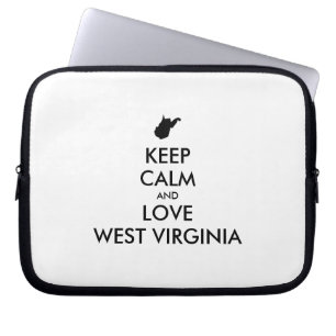 Anpassbare BEHALTEN CALM und LIEBE WESTVIRGINIEN Laptopschutzhülle