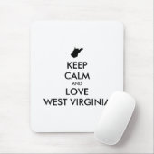 Anpassbare BEHALTEN CALM und LIEBE WESTVIRGINIEN Mousepad (Mit Mouse)