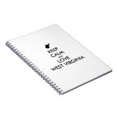 Anpassbare BEHALTEN CALM und LIEBE WESTVIRGINIEN Notizblock (Rechte Seite)