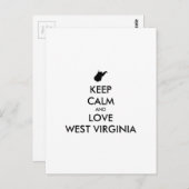 Anpassbare BEHALTEN CALM und LIEBE WESTVIRGINIEN Postkarte (Vorne/Hinten)
