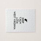 Anpassbare BEHALTEN CALM und LIEBE WESTVIRGINIEN Puzzle (Horizontal)