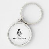 Anpassbare BEHALTEN CALM und LIEBE WESTVIRGINIEN Schlüsselanhänger (Vorne)