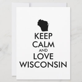 Anpassbare BEHALTEN CALM und LIEBE WISCONSIN